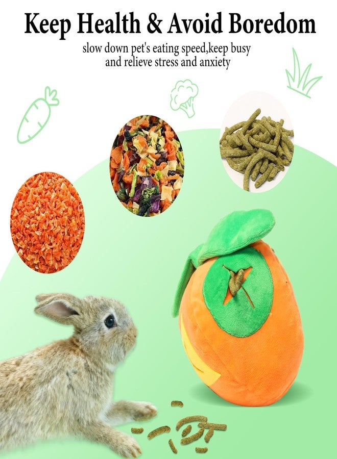 Hollima 2Pcs Rabbit Foraging Toy with Bell, Snuffle Ball Enrichment Toys for Indoor Bunnies, Washable Feed Game Supplies for Bunnies Boredom, Rabbit Puzzle Balls - Image 4